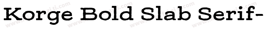 Korge Bold Slab Serif字体转换